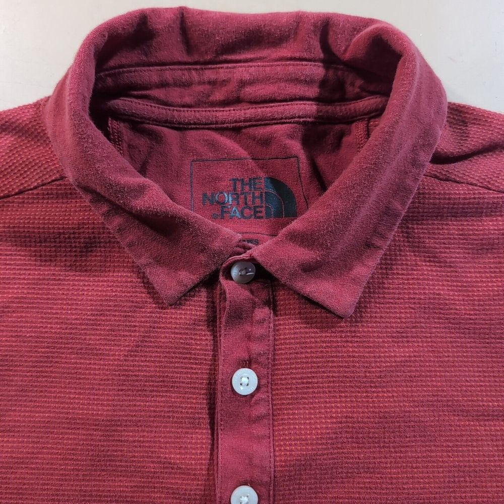 The North Face Polo Burnt Orange Rusty M Outdoor Casual Cotton/Spandex P18